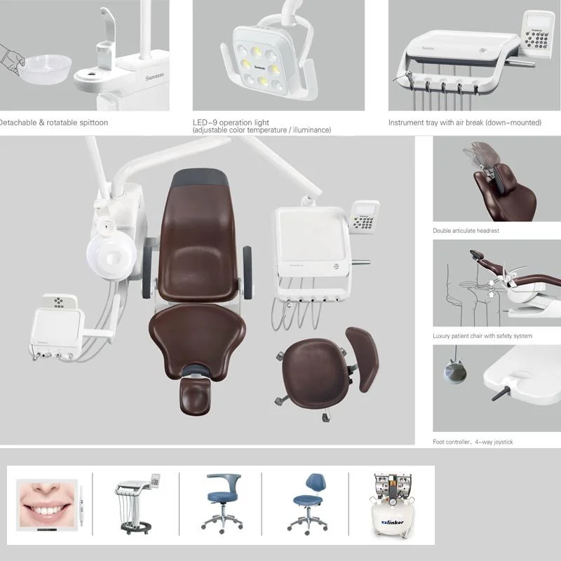 China Confident Economic Foshan Suntem ST-D307 Silla Dental Chair Unit Equipment Price with High Quality