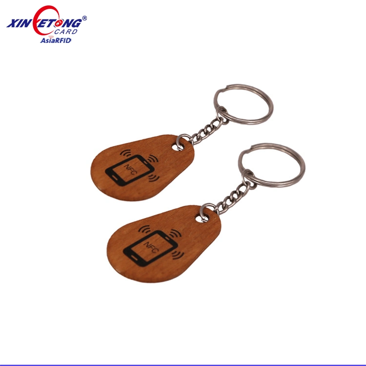 13.56MHz NXP Classic EV 1K RFID Wooden Keytag